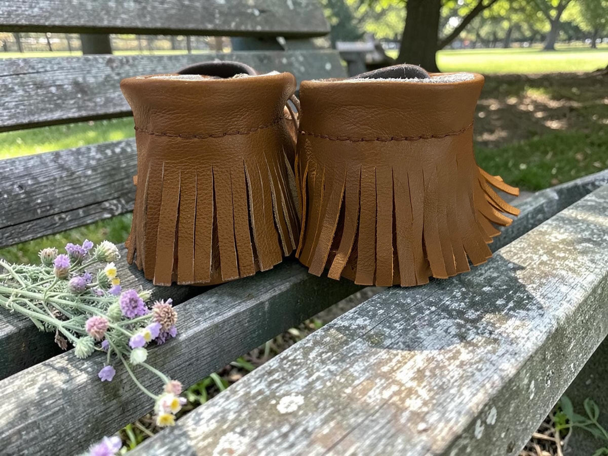 Handmade Hair-On Hide Moccasins | Deerskin, Double Sole Ankle Boots