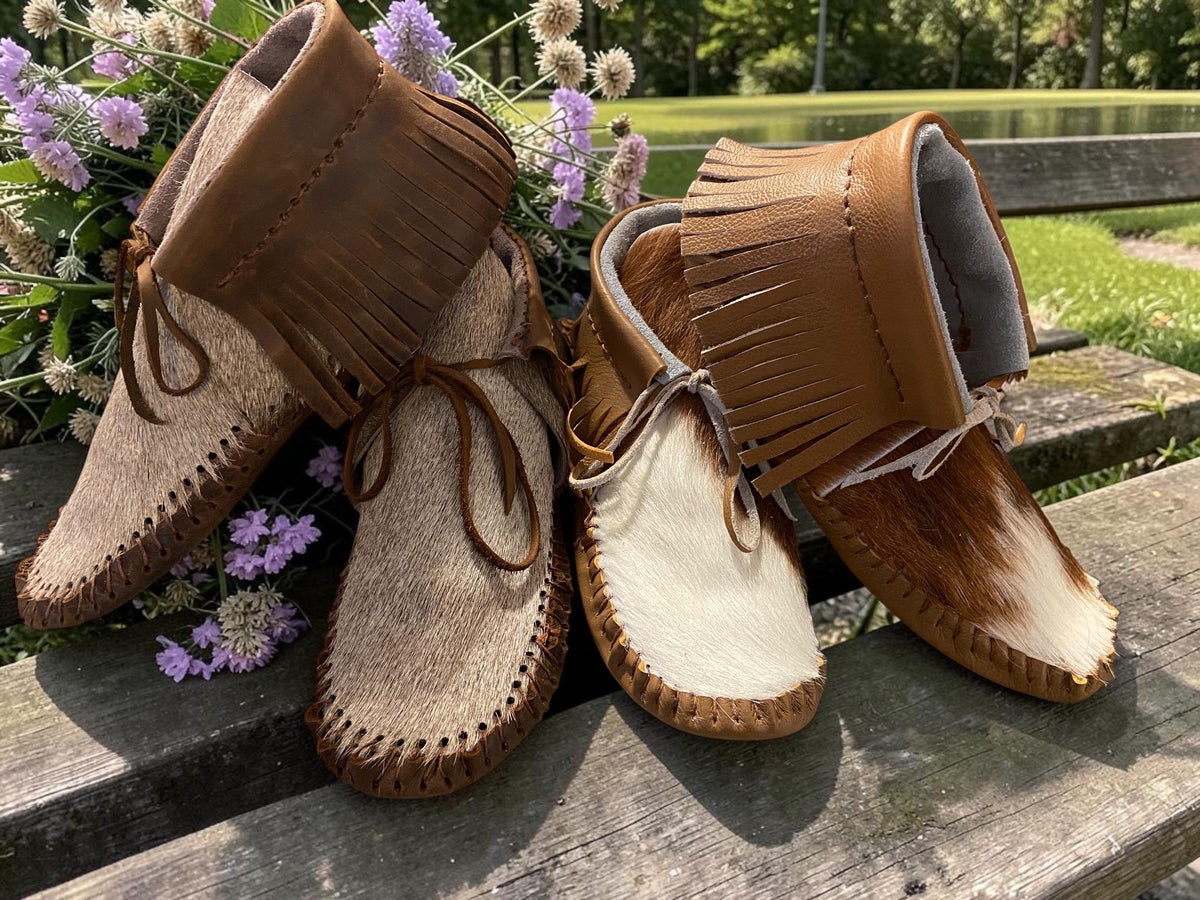 Deerskin Leather Moccasins, Soft Sole, Double Sole | Artisan, Custom, Barefoot Shoes, Grounding, Minimalist