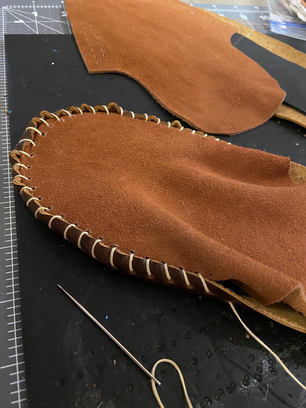 Custom Handmade Hair-On Hide Moccasins | Deerskin, Double Sole Fringe Boots