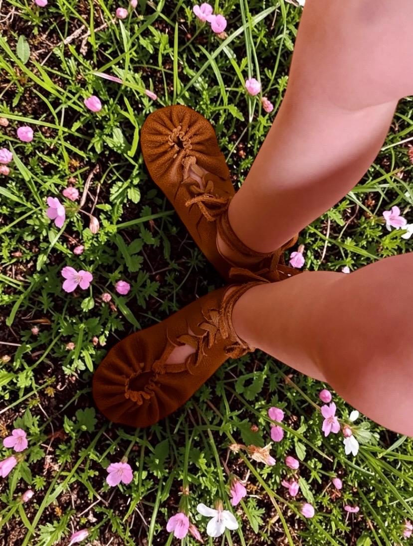 Handmade Kids Gladiator Sandals | Leather Grounding Shoes Kids | Natural Foot Development Shoes