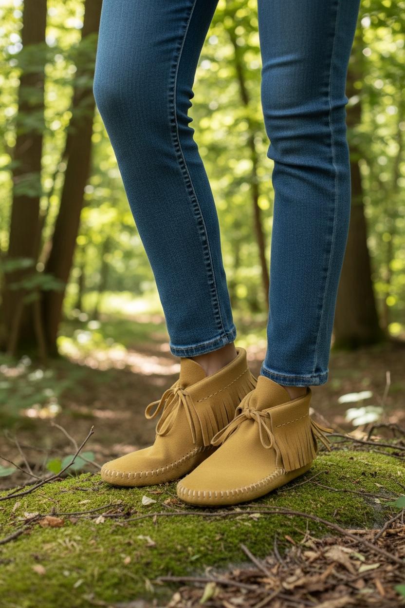Deerskin Leather Moccasins, Soft Sole, Double Sole | Artisan, Custom, Barefoot Shoes, Grounding, Minimalist
