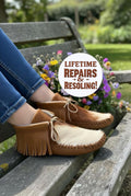 Handmade Hair-On Hide Moccasins | Deerskin, Double Sole Ankle Boots