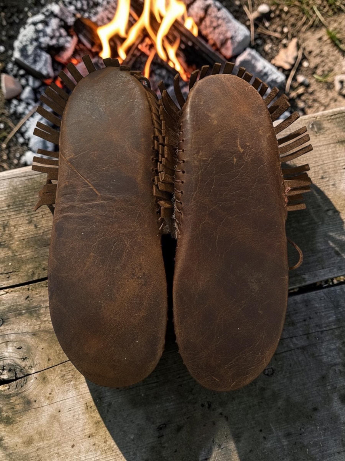 Deerskin, Hair-On Hide Moccasins | Double Sole Ankle Boots, Leather Shoes, Minimalist Footwear