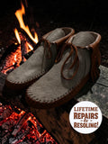 Deerskin, Hair-On Hide Moccasins | Double Sole Ankle Boots, Leather Shoes, Minimalist Footwear