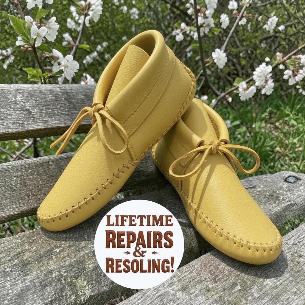 Handmade Hair-On Hide Deerskin Moccasins, Soft or Double Sole Ankle Boots