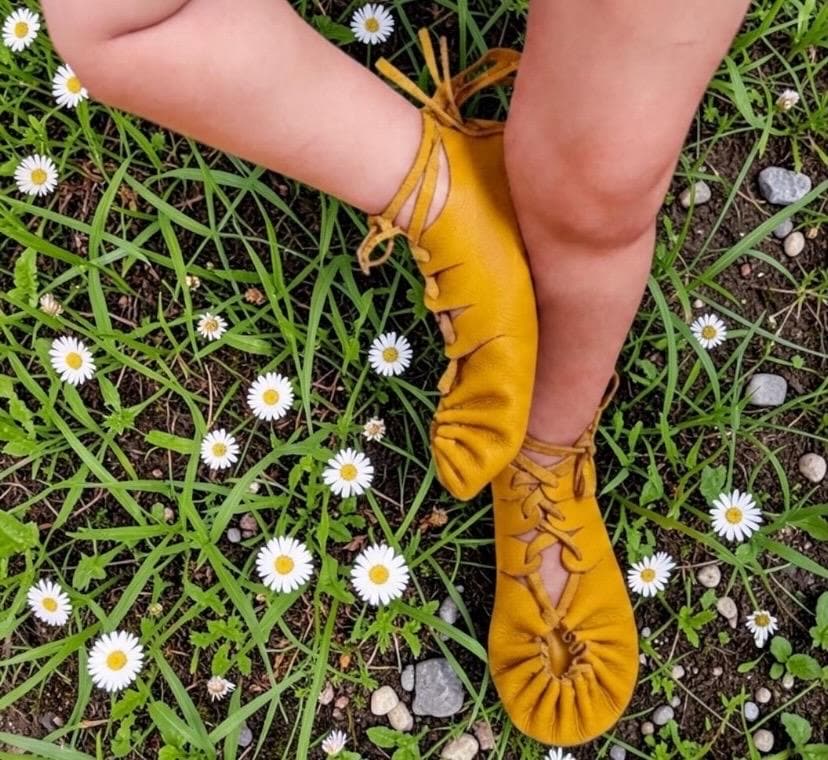 Handmade Kids Gladiator Sandals | Leather Grounding Shoes Kids | Natural Foot Development Shoes