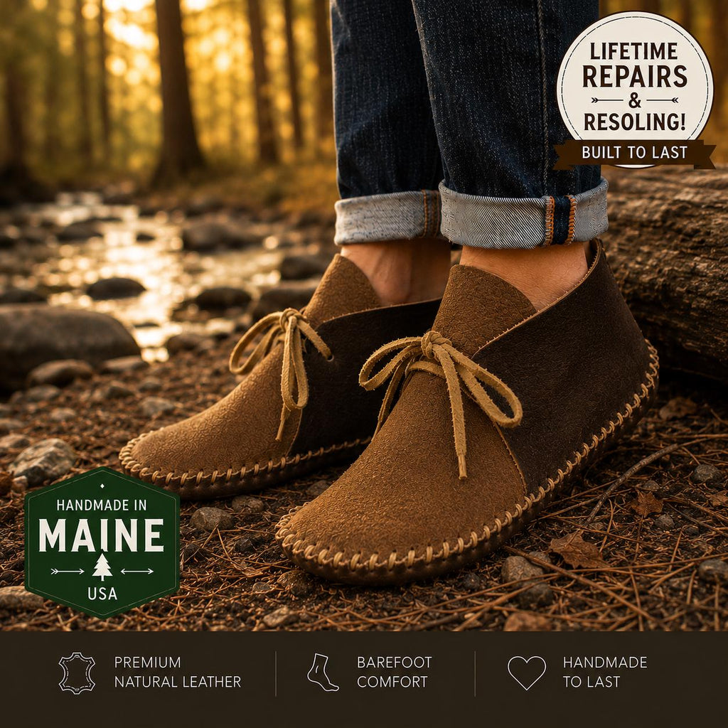 Custom Grounding Moccasins | Barefoot Shoes for Men & Women | Wide Toe Box | Minimalist Footwear