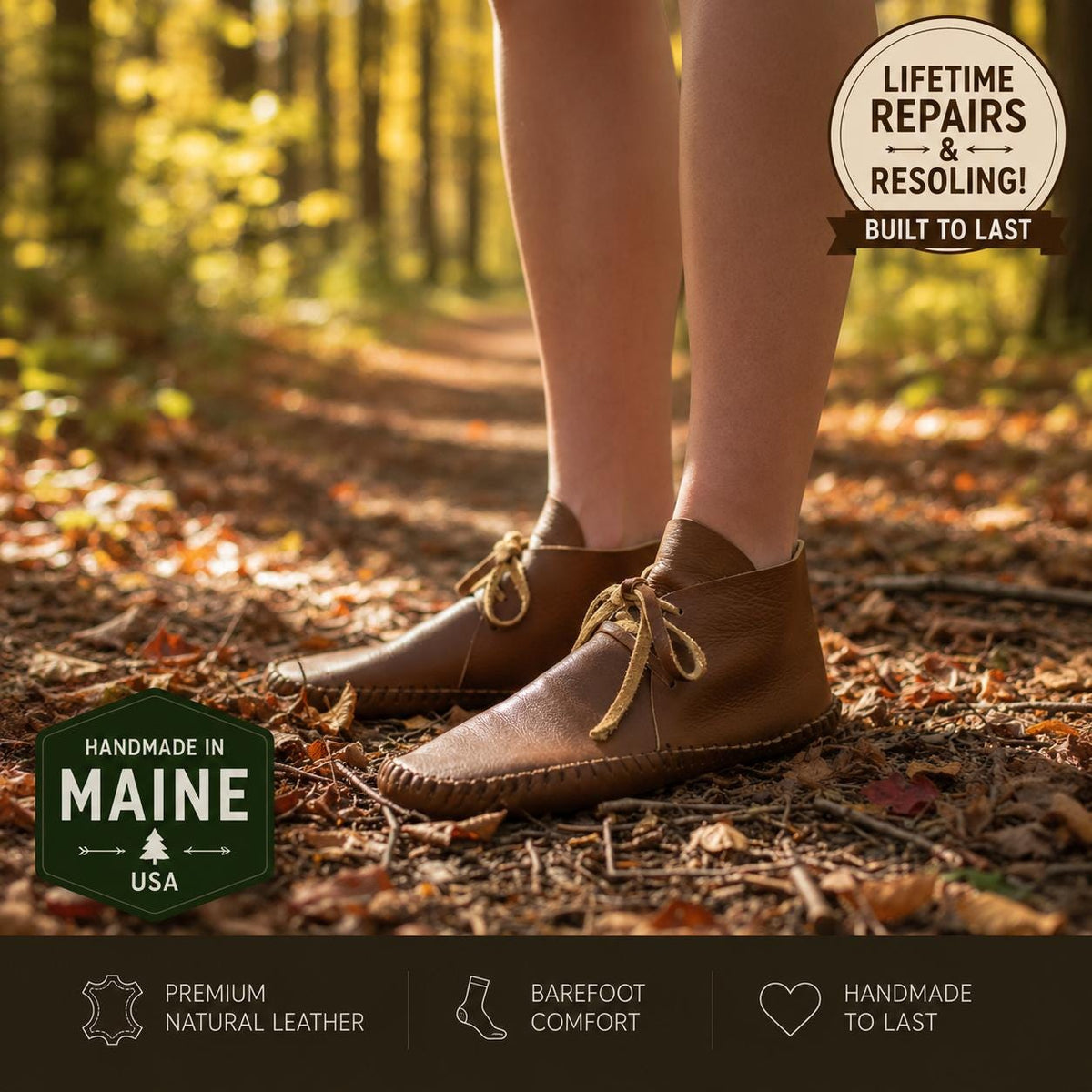 Handmade Custom Moccasins | Barefoot Shoes for Men & Women | Wide Toe Box | Minimalist Footwear | Grounding Earthing Shoes
