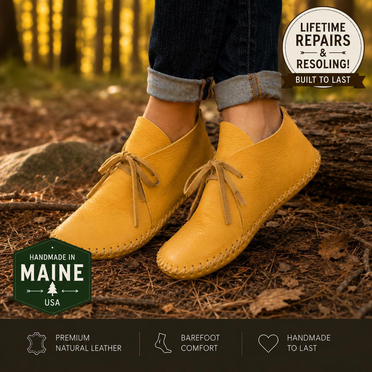 Custom Grounding Moccasins | Barefoot Shoes for Men & Women | Wide Toe Box | Minimalist Footwear