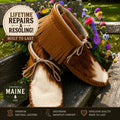 Handmade Hair-On Hide Moccasins | Deerskin, Double Sole Ankle Boots