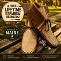 Handmade Hair-On Hide Moccasins | Deerskin, Double Sole Fringe Boots