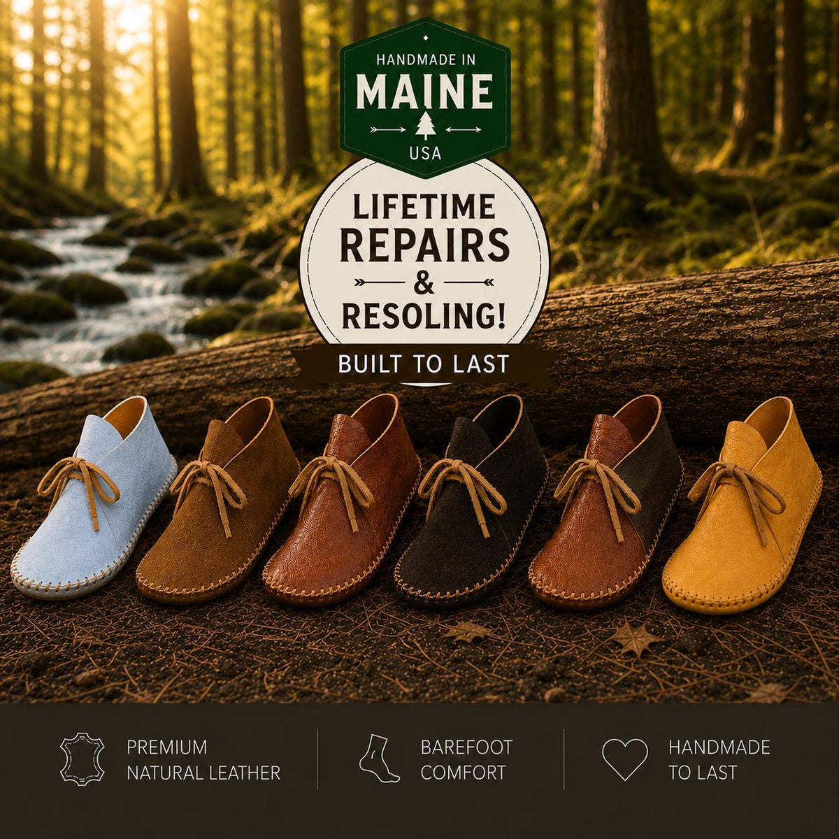 Handmade Custom Moccasins | Barefoot Shoes for Men & Women | Wide Toe Box | Minimalist Footwear | Grounding Earthing Shoes