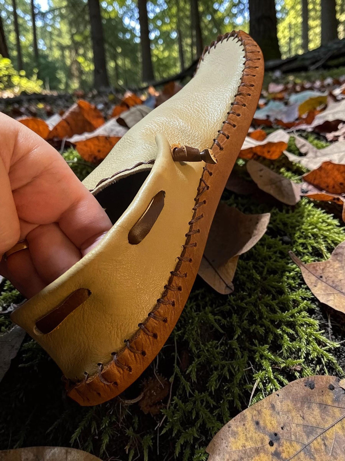 Handmade Leather Slip On Moccasins | Barefoot Shoes | Custom Made Leather Loafers | Minimalist Footwear | Made in Maine